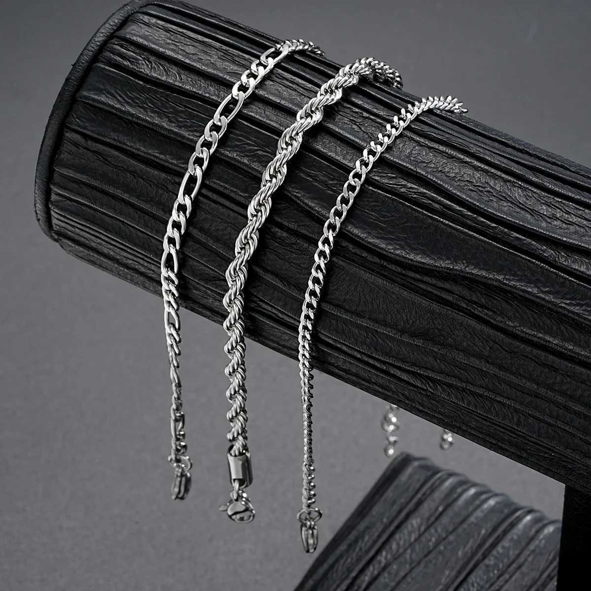 New 8 Inches 925 sterling silver Punk Figaro Chain Bracelet for Men Women Hip Hop Bracelet Party Fashion Jewelry Gifts wholesaleX240913