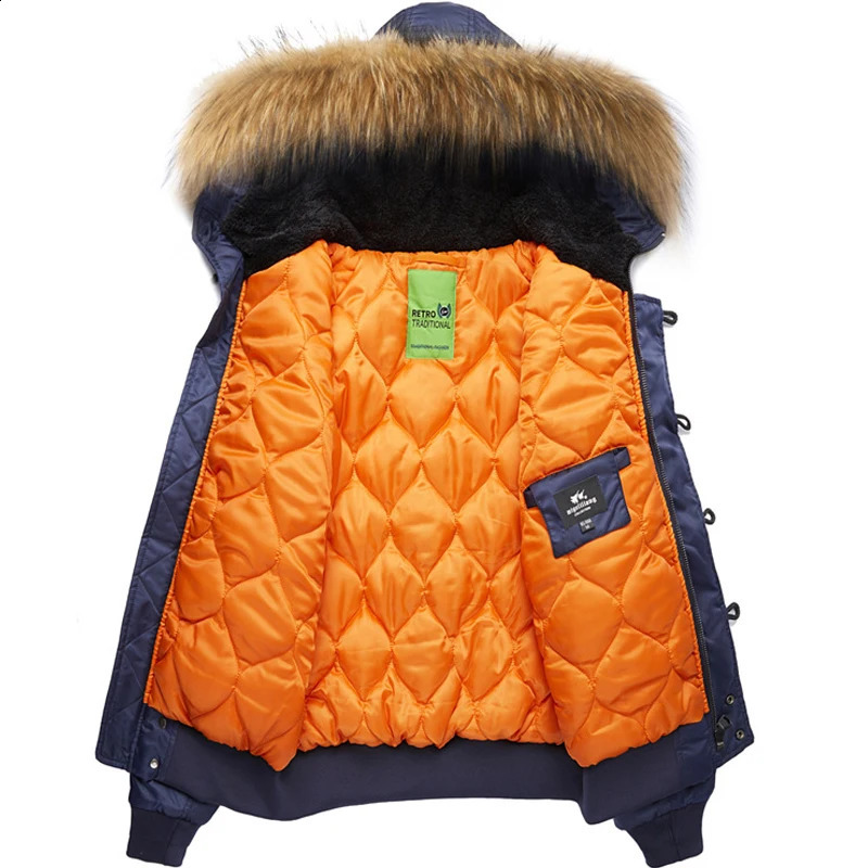 N2B Flight Jackets Men Tactical Winter Parkas Fur Hooded Cotton Padded Bomber Coat US Air Force Thick Thermal Outerwear 240912