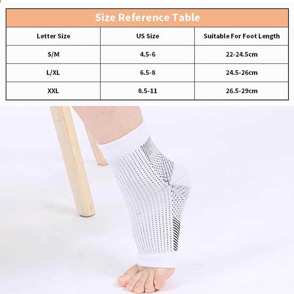 1Pair Neuropathy Socks Ankle Protector Anti Fatigue Compression Foot Sleeve Support Brace Socks Exercise Sports Protective Gear Y240913