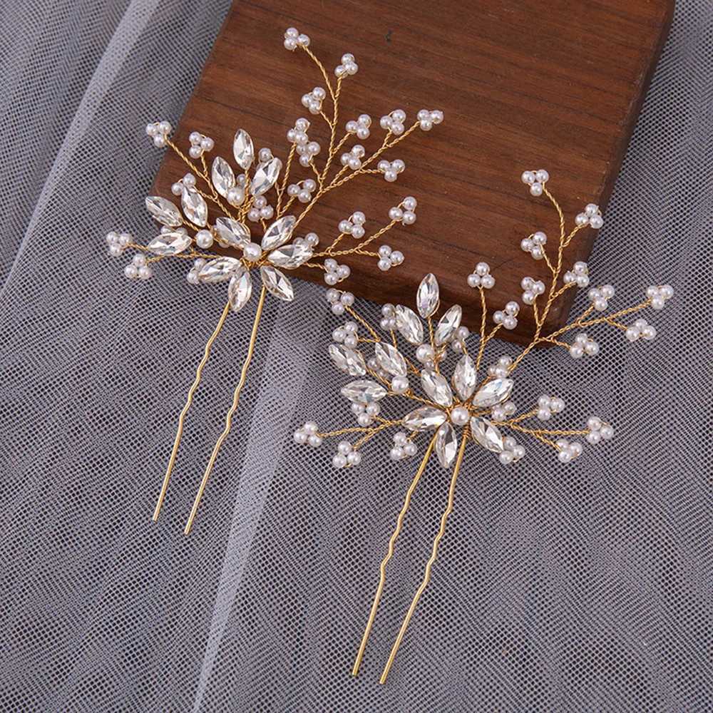 Girls Tiaras Hairpin Wedding Hair Accessories For Women Golden Crystal Crown Headdress Prom Headpiece Noiva Hair JewelryX240913
