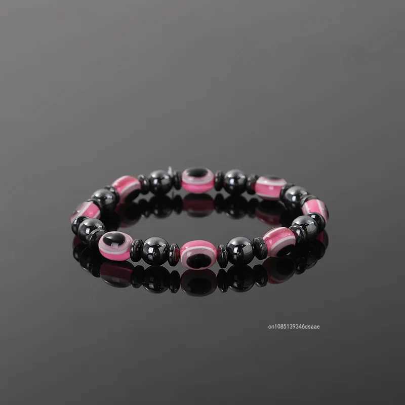 New Evil Eye Bracelet Blue Bead Bracelet Elastic Lucky Trkiye Eye Bracelet Women Mens Girl Protection and Blessing Gift W240913