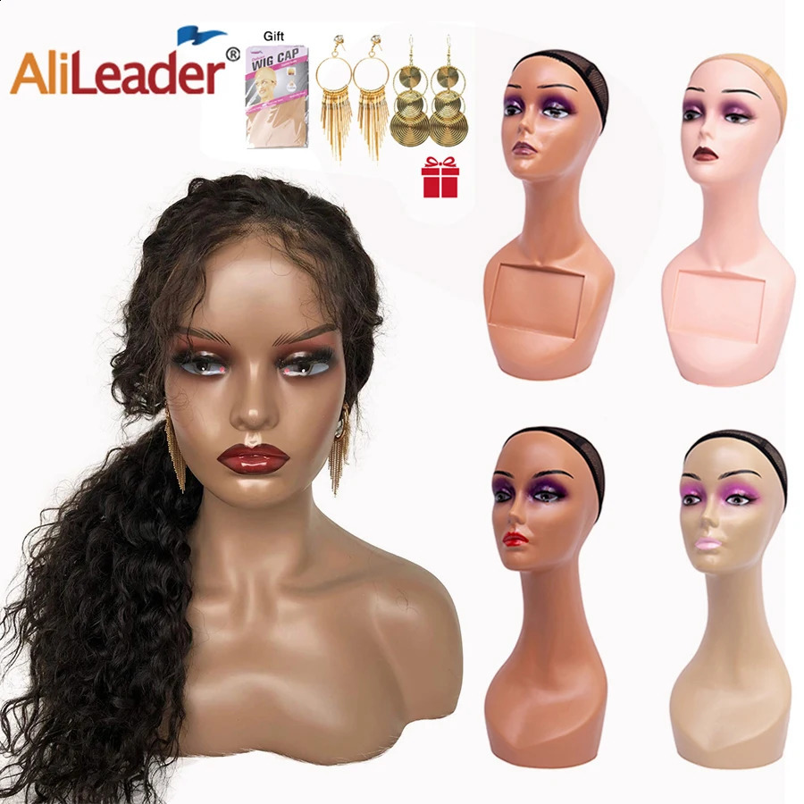 Mannequin Head Without Shoulders Female Head Model Manikin Mannequin Wig Scarf Glasses Hat Cap Display Wig Stand Head Doll Head 240907