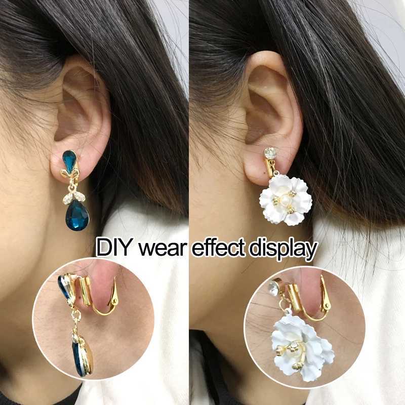 UNNAIER Clip On Earrings For WomenEarring Findings For Diy Jewelry Making Accessories MaterialsEar Stud Conversion Ear ClipX240913