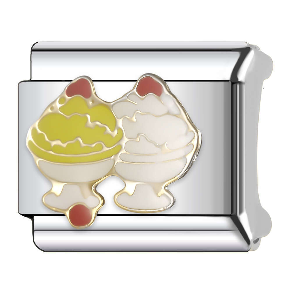 2024 Women's Gift Fit 9mm Stainless Steel Italian Charms Bracelet Links Beads Bracelet DIY Handmade Italian Style Trendy Birthday Gift