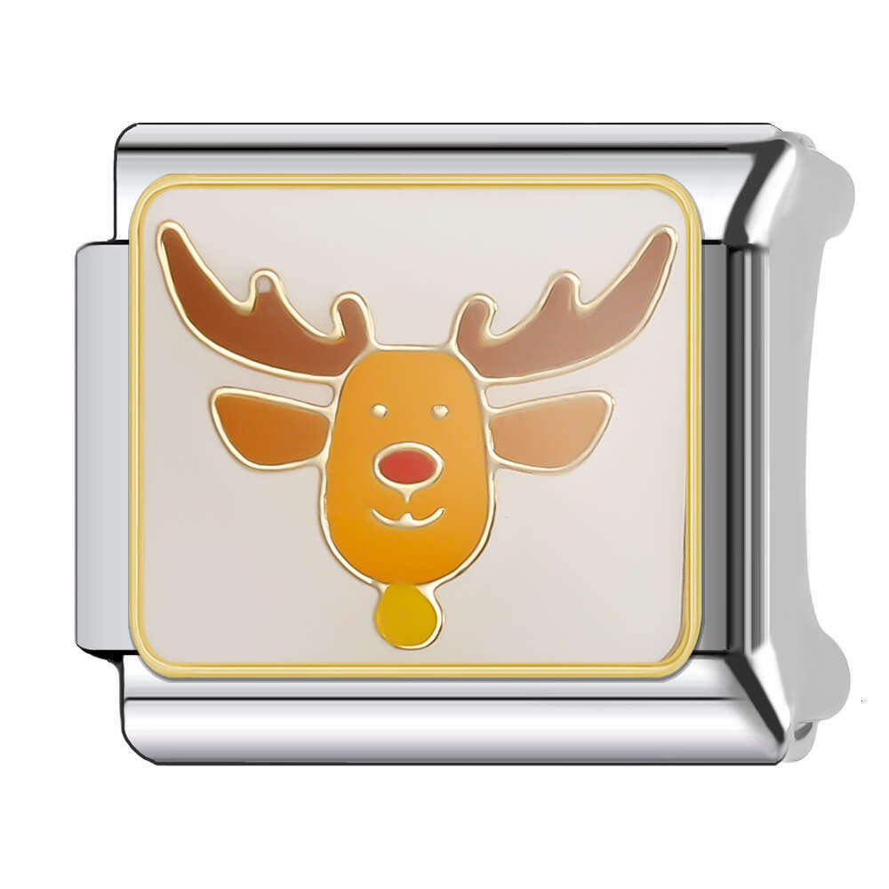 New Women's Gift flower and heart Bead Italian Charms Links Bangle Beads Fit 9mm Stainless Steel Bracelet Making DIY For Women Fashion Jewelry