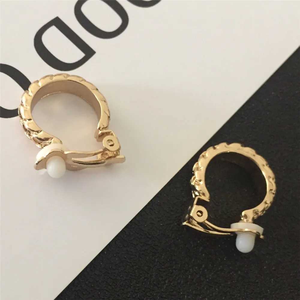 High Quality Clip on Earrings Without Piercing Textured Earrings for Women Fashion Earrings Party Gift Bijoux JewelryX240913