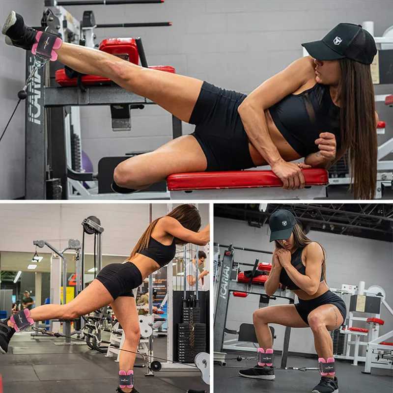 1Pcs Polar Fleece Soft Fitness Ankle Straps Adjustable D-Ring Foot Support Cuffs Gym Leg Strength Workouts Pulley With Buckle Y240913