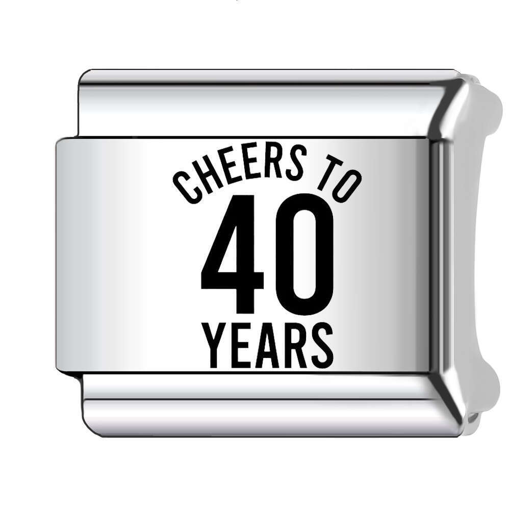 2024 New Women's Gift Number bead Italian Charms Links Beads Fit 9Mm Stainless Steel Bracelet Making Jewelry