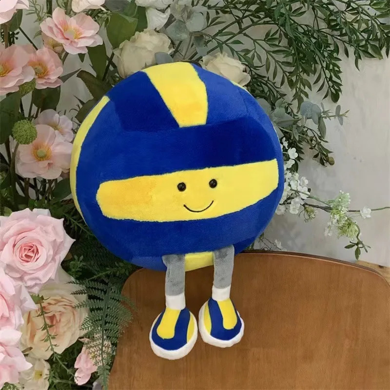 Jelly Cat Fun Sports Plush Basketball Bed Billiards Black Eight Football Baby Doll Pet Toy 240904