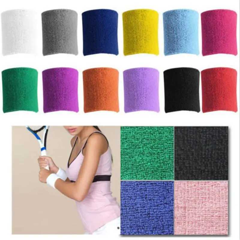 Wrist Support 1Pcs Cotton Sport Wristband Brace Wrap Bandage Gym Strap Running Tenis Sports Safety Wrist Support Padel Badminton Wrist Band z240913