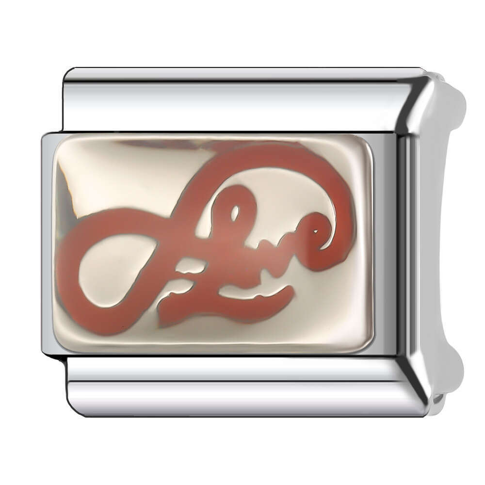 2024 New Women's Gift Cute Heart Diamonds Italian Charms Links Beads Fit 9Mm Stainless Steel Bracelet DIY Making Jewelry