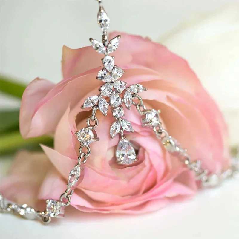 Stonefans Boho Rhinestone Leaf Forehead Head Chain for Women Bridal Wedding Crystals Headband Headpiece Jewelry AccessoriesX240913