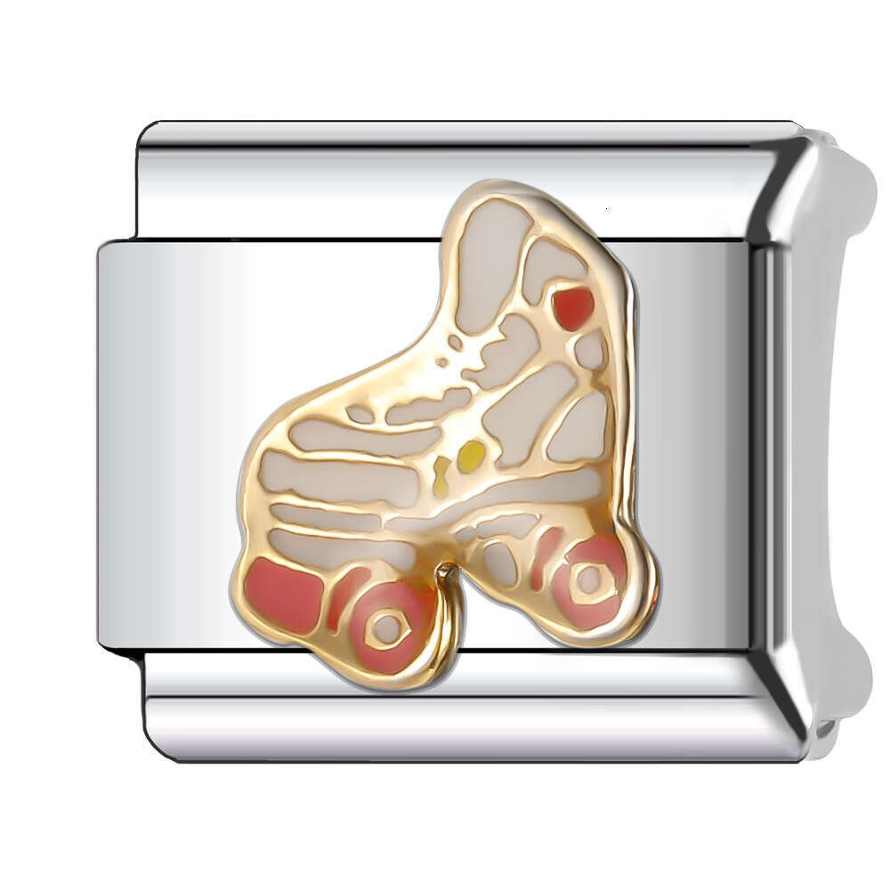 2024 New Women's Gift Cute High heels hats dresses bead Italian Charms Links Beads Fit 9Mm Stainless Steel Bracelet DIY Making Jewelry