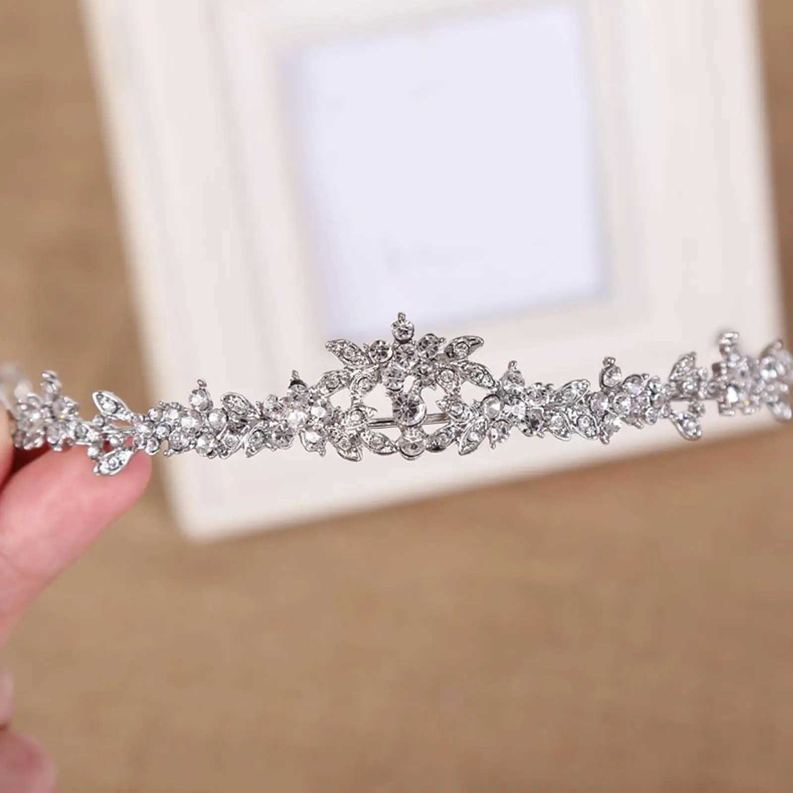 Luxury Silver Plated Pearl Crown Crystal Tiaras Rhinestone Hair Ornament Head Wedding Princess Hairbands Birthday Bridal Je S8P5X240913