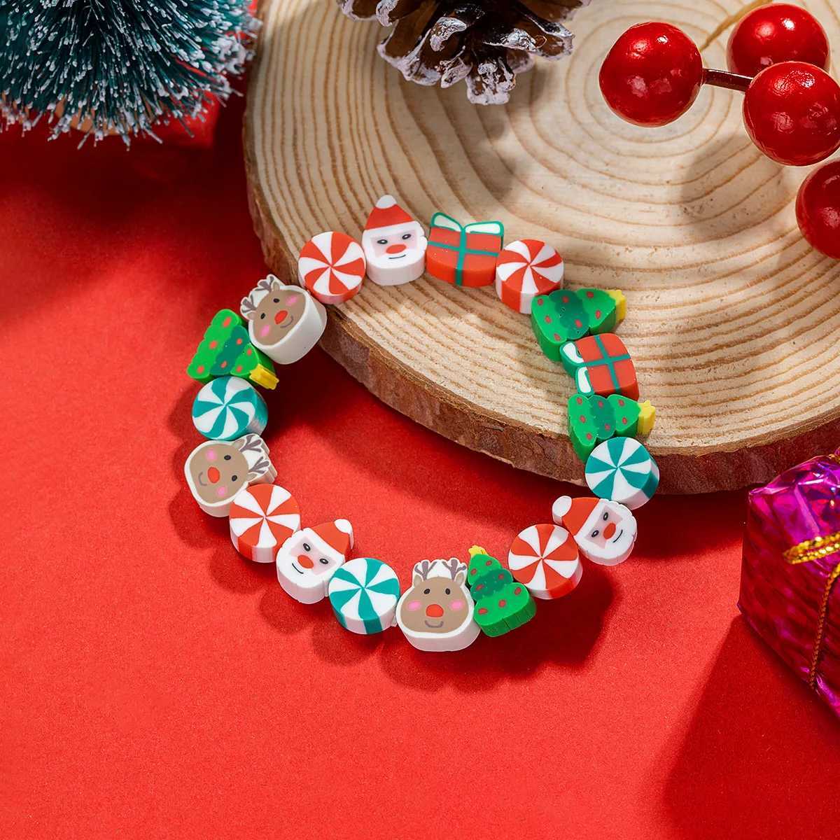 Fashionable Santa Claus reindeer Christmas tree bracelet cute version for women and girls hip-hop classic wrist accessories gift W240913