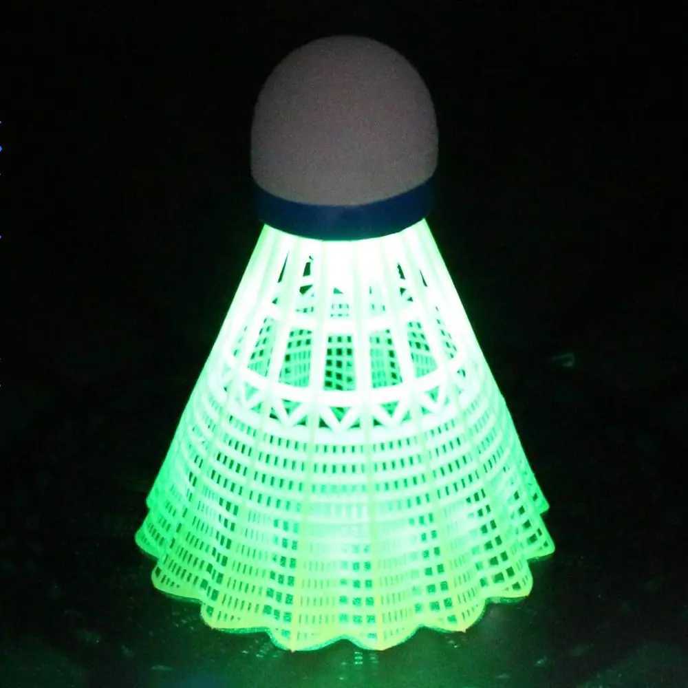 LED Badminton Ball Glowing Light Up Nylon Badminton Shuttlecocks Colorful Lighting Balls Sports Training In/Outdoor Game Y240912