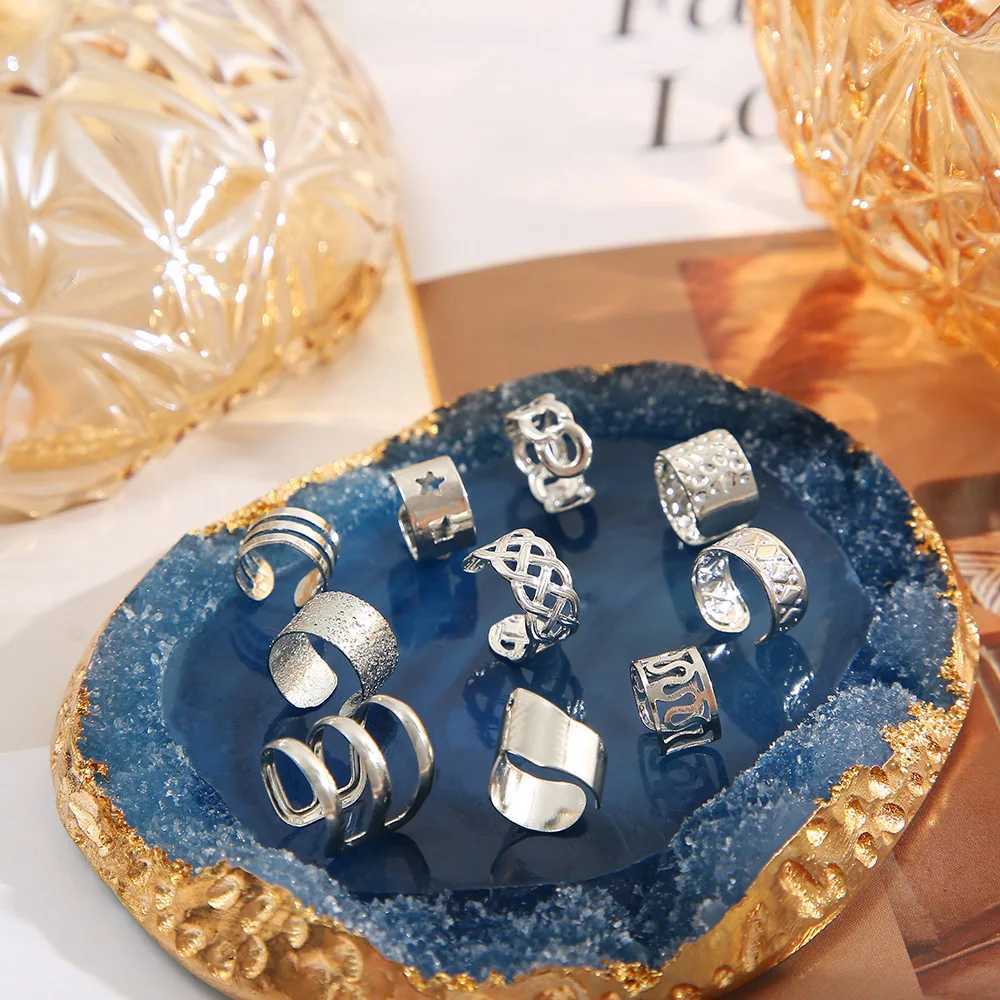 10pc Stainelss Steel Clip On Ear Cuff Earrings Fake Cartilage Earrings Lot Non Piercing Clip On Earrings Set Earrings for WomenX240913