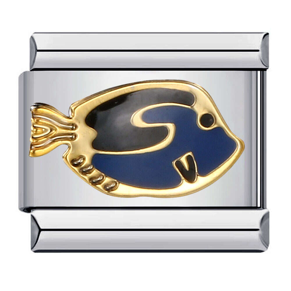 New Titanium Enamel Cartoon DIY Bead Bracelet Fashion Welding Pattern Strap Chain Italian Charm Links Stainless Steel Fit 9Mm Jewelry Making Gifts