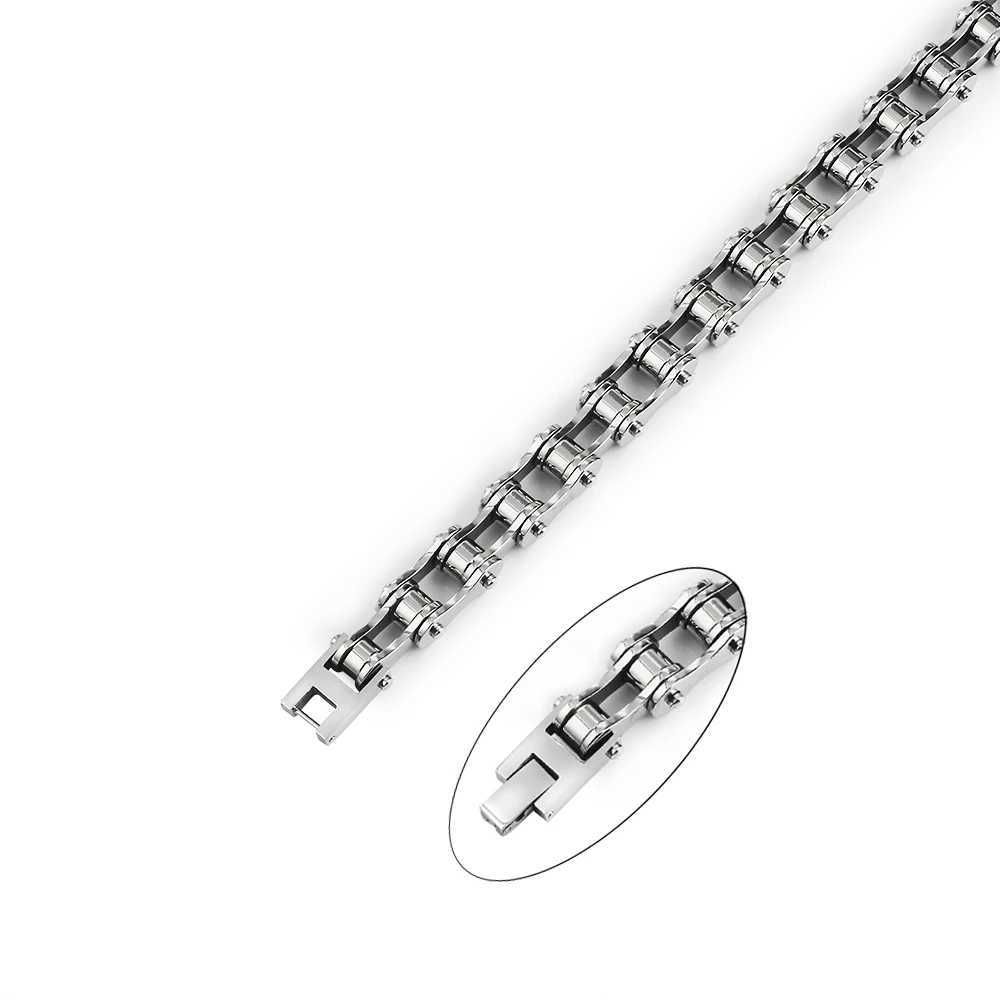 Fashion wholesale for Mens Titanium Steel Bracelet Punk Chains Bangles Biker Bicycle Motorcycle womens Jewelry Biker BraceletX240913