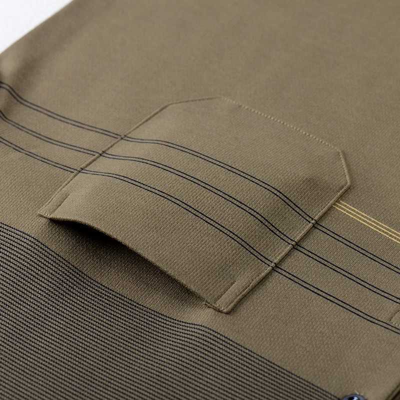 MLSHP Spring and Autumn Mens Polo Shirt High Quality Long Sleeve Business Casual Striped Mens Polo Shirt Camiseta Masculina 3XL W240913