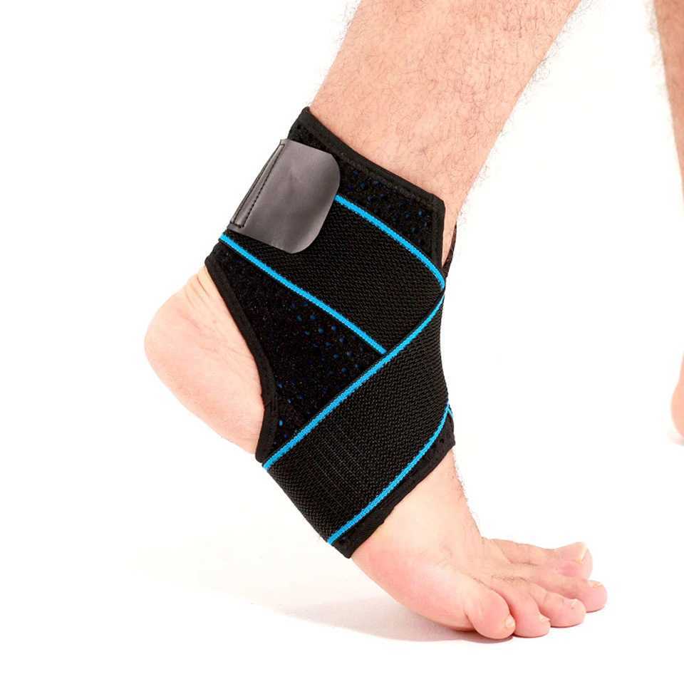 1PCS Ankle Support Brace Compression Sleeve with Adjustable Strap for Women Men Ankle Wrap Football Basketball Running Y240913