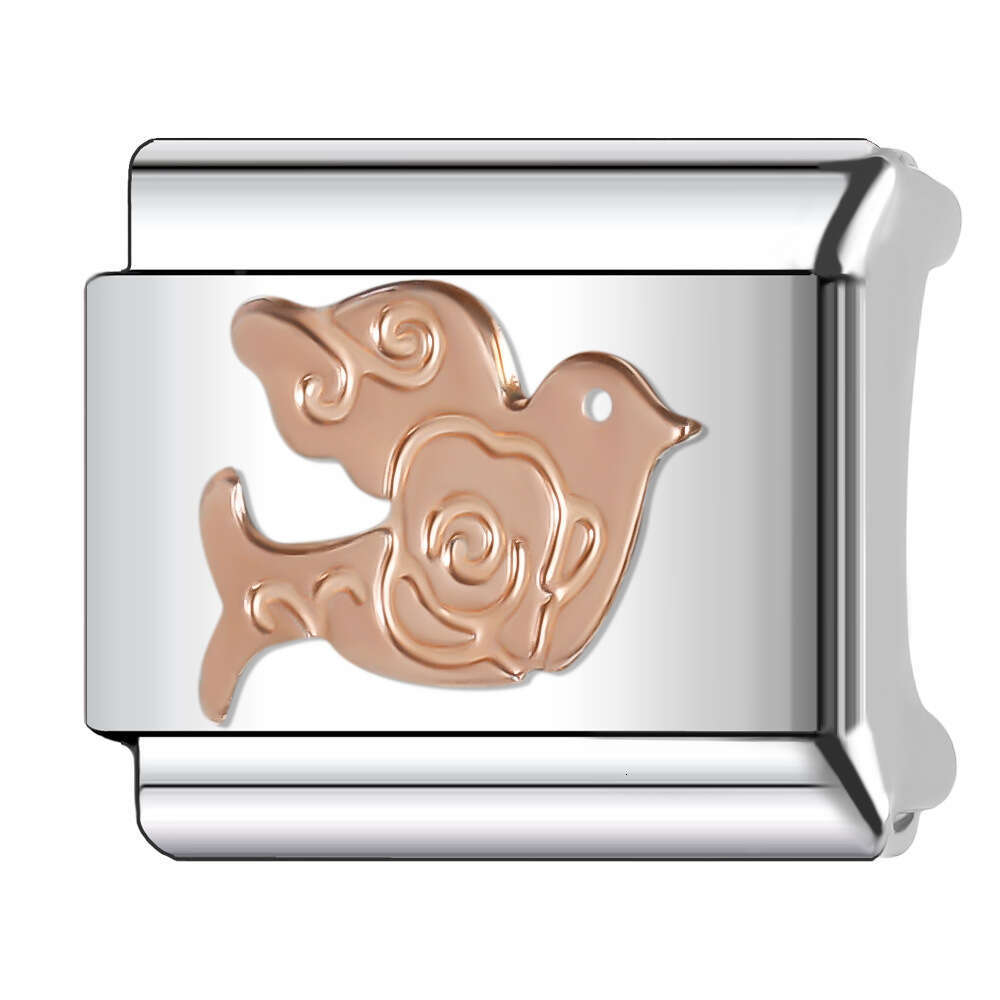 New Women's Gift Cute animals whales dolphins Bead Italian Charms Links Bangle Beads Fit 9mm Stainless Steel Bracelet Making DIY For Women Fashio