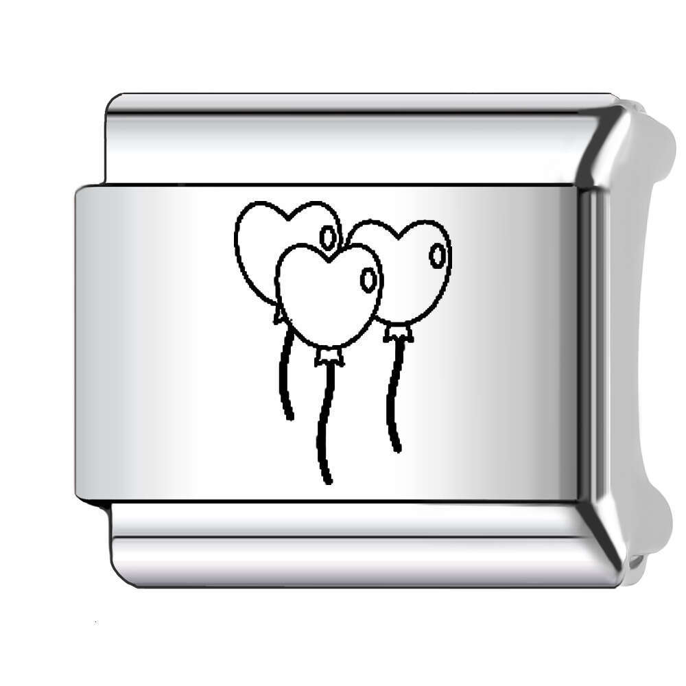 2024 New Women's Gift sweet love Italian Charms Links Beads Fit 9Mm Stainless Steel Bracelet Making Jewelry