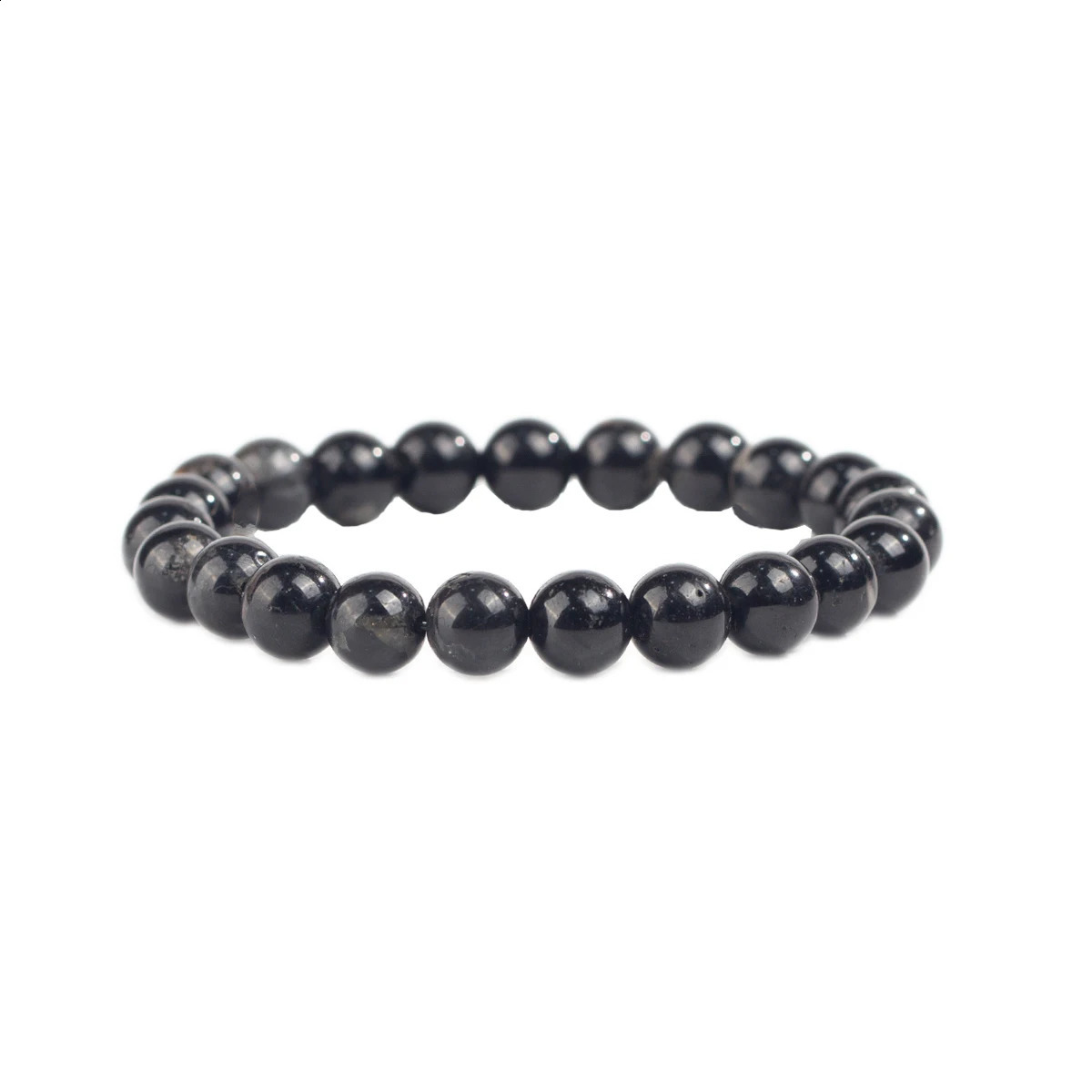 1Pcs Natural black tourmaline handmade beaded 6mm10mm personality bracelet neutral holiday gift to friends 240906