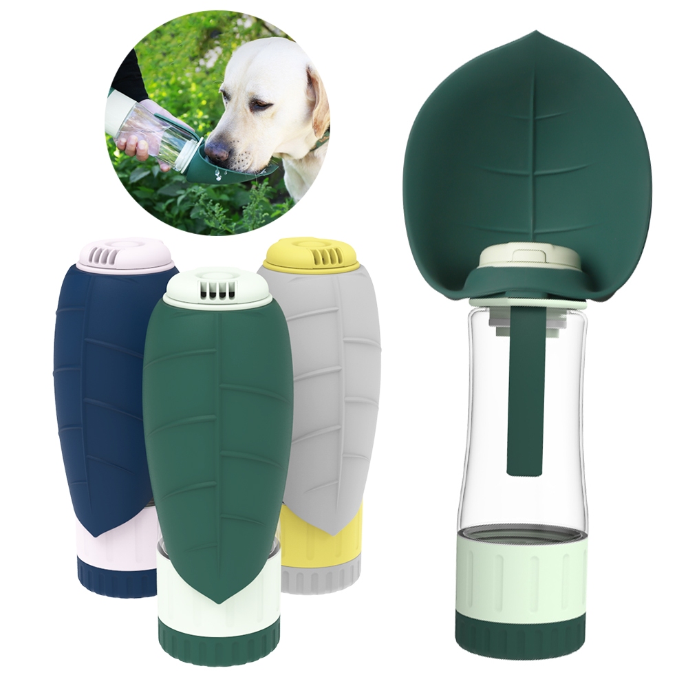 free shipping Large Dogs Portable Water Bottle Pet Foldable Silicone Leaf Bowls Feeder For Small Dog Cat Labrador Retriever Outdoor Dispenser