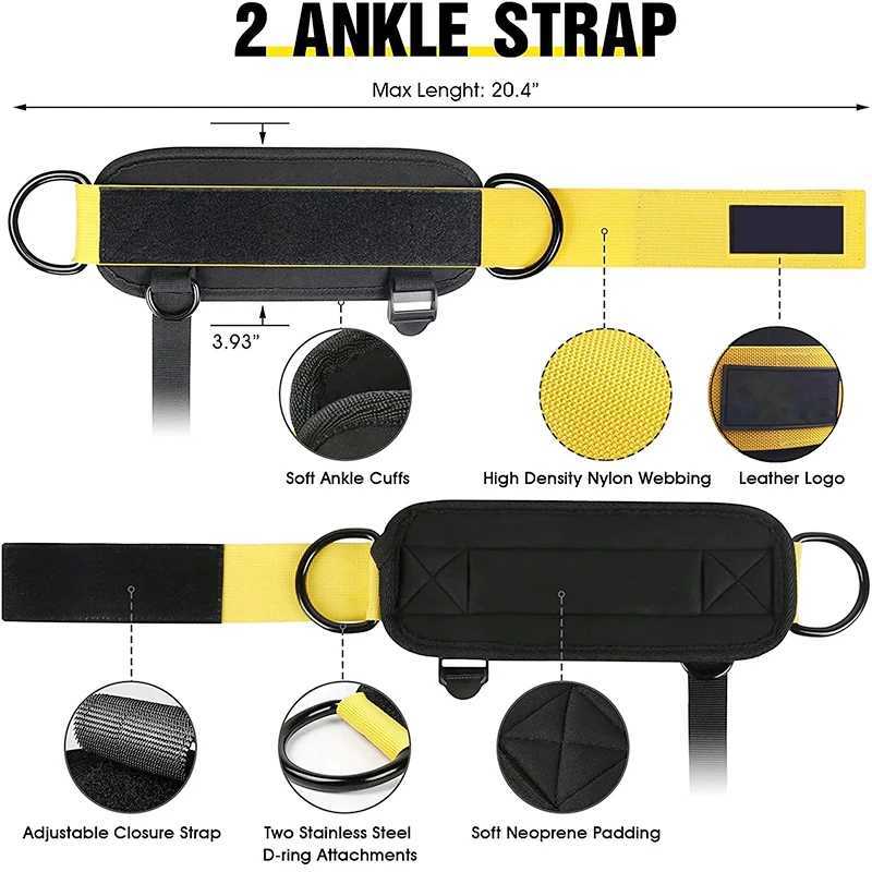 Ankle Support Straps Leg Exercises Double D-Ring Ankle Adjustable Neoprene Padded Cuffs Leg Butt Training Brace Sport Safety Y240913
