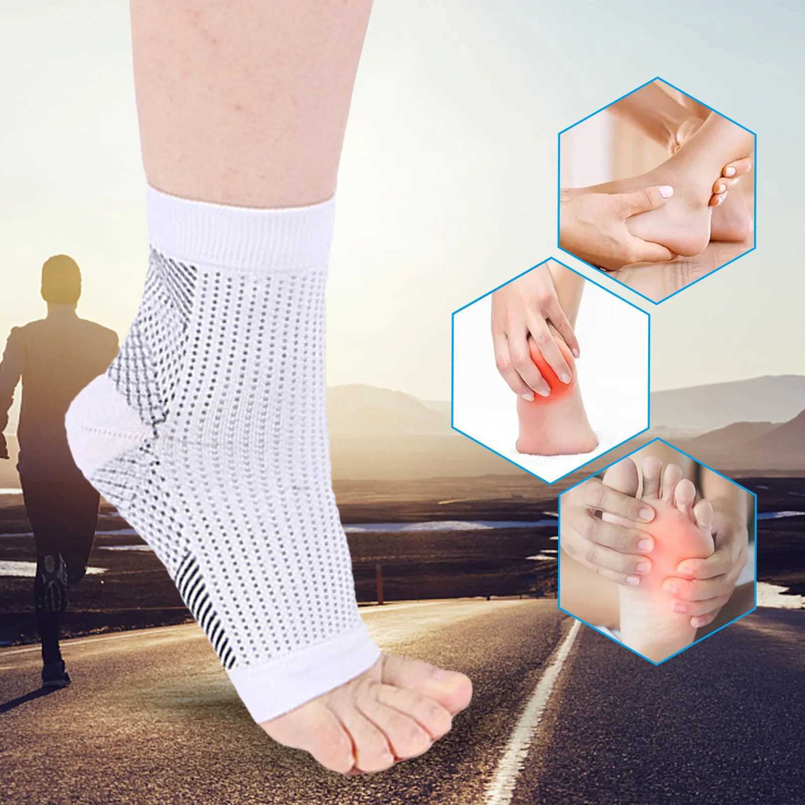 1 Pair Sports Ankle Brace Compression Socks Support Brace Sleeve Breathable Plantar Fasciitis Relief Socks Foot Protective Gear Y240913