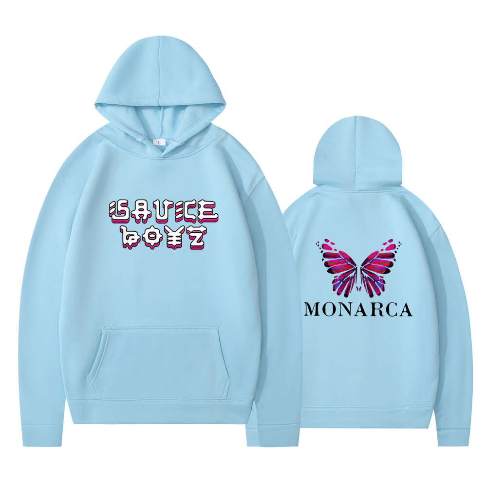 Hot Selling European And American Hip-Hop Butterfly Peripheral Printed Hoodie Men's And Women's Spring And Autumn Long Sleeved Top Hoodie