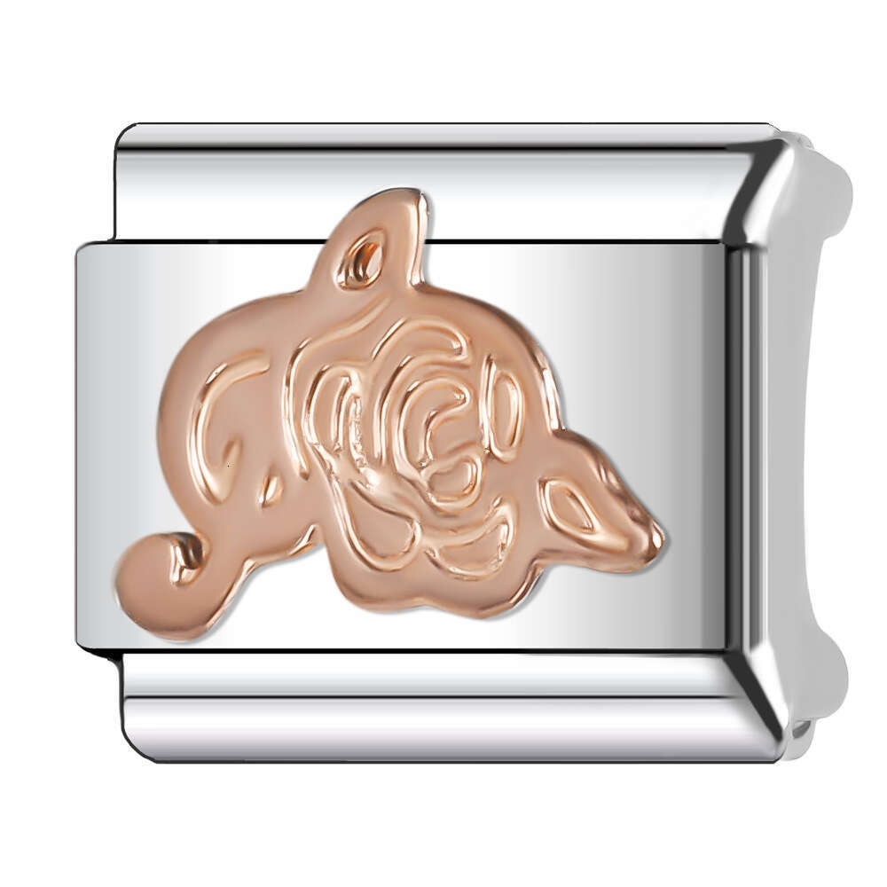 2024 New Women's Gift Cute Heart Diamonds Italian Charms Links Beads Fit 9Mm Stainless Steel Bracelet DIY Making Jewelry