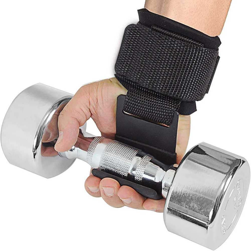 Wrist Support 2pcs Weight Lifting Hook Grips With Wrist Wraps Gym Fitness Hook Suitable For Weightlifting Pull-ups z240913