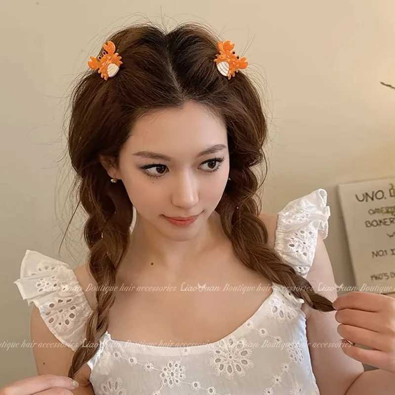 1/2pcs Funny Shark Starfish Hair clip claw for girls cute seashell hairclip women small hair clip star hairpin accessoiresX240912