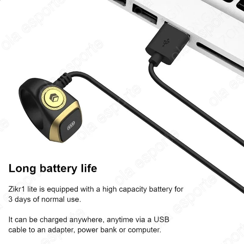 Iqibla Zikr Smart Ring Counter Tasbih for Muslim Tasbeeh Zikr Ring 5 Prayer Time Digital Counter Vibration Reminder Waterproof 240910