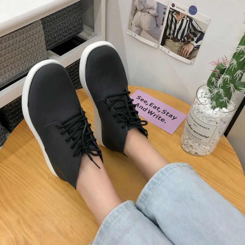 2021Cute Rainshoes Waterproof Non-Slip Rubber Women's Boots Short Tube Korean Lace Up Flat Rain Shoes 2014