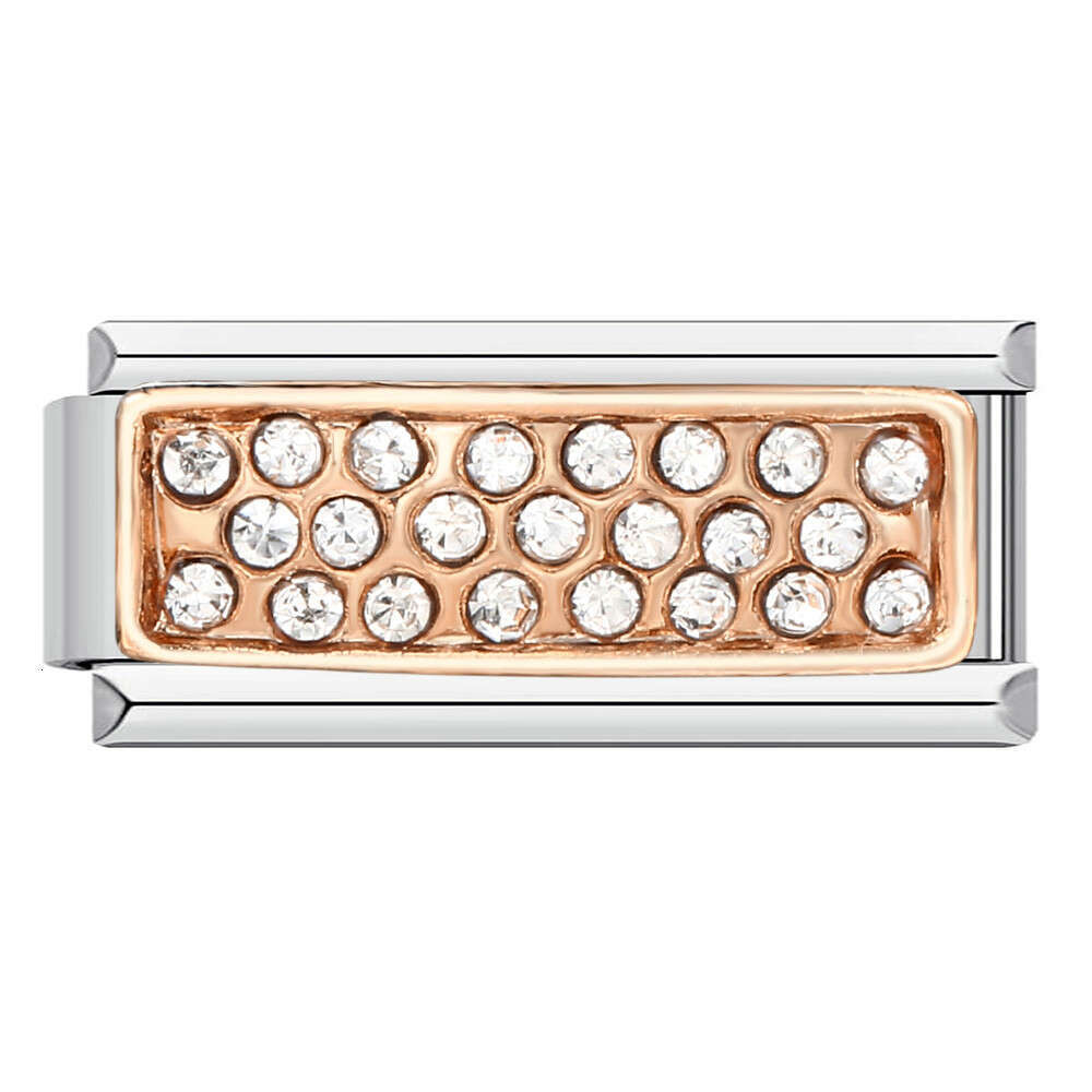 Long dia studded Italian module bracelet, new titanium steel welded oil drop cartoon DIY splicing bracelet Fit 9mm Bracelet Jewelry DIY Making Gifts