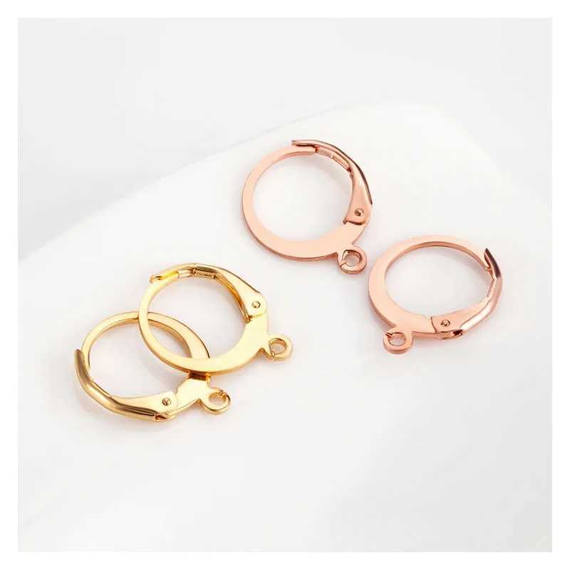 10pcs/lot 12*14.5mm Stainless Steel Earring Hook French Earring Hooks With Loop DIY Earrings AccessoriesX240913