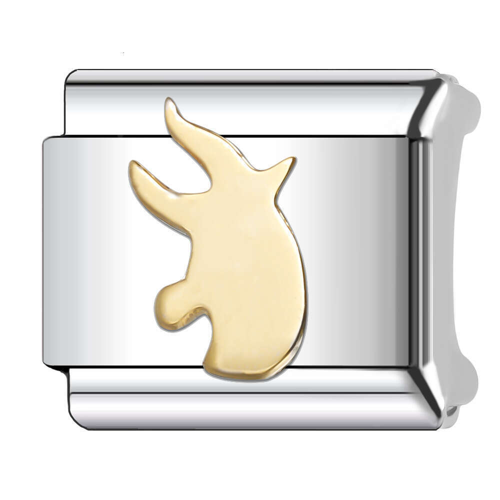 New Women's Gift gold cute animal Bead Italian Charms Links Bangle Beads Fit 9mm Stainless Steel Bracelet Making DIY For Women Fashion Jewelry