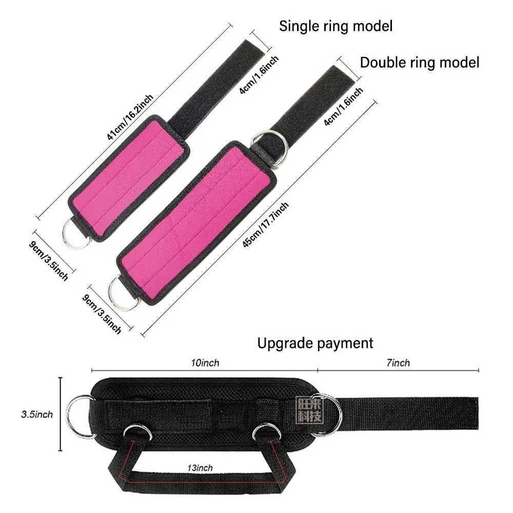 Fitness Ankle Straps Adjustable D-Ring Foot Support Cuffs Gym Leg Strength Workouts Pulley with Buckle Sports Feet Guard Y240914