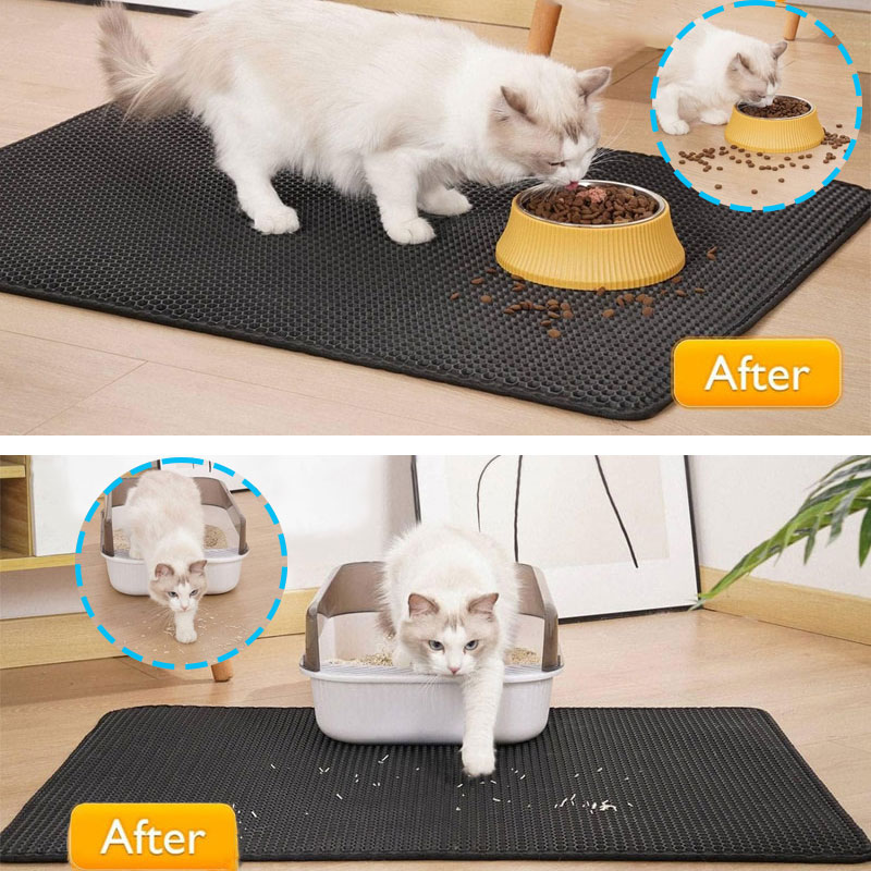 2025 new Waterproof Double Layer Cat Trapping Pet Litter Box Mat Clean Pad Products For Cats Accessories