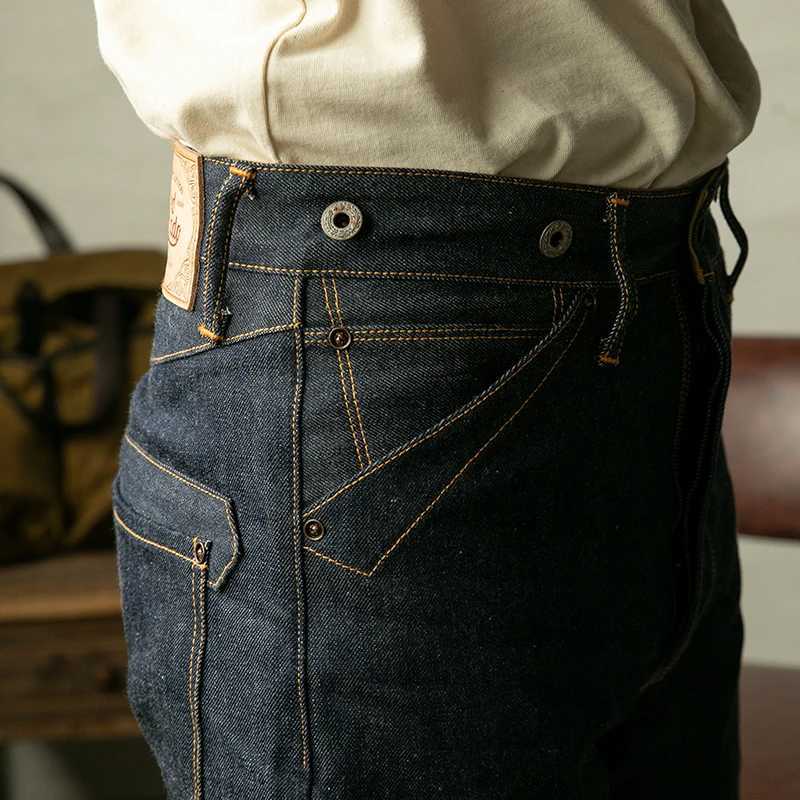 RS-0002B Read Description! Red Tornado High Waist Raw Indigo Selvage Unwashed Denim Pants Unsanforized Jean 14oz M240912