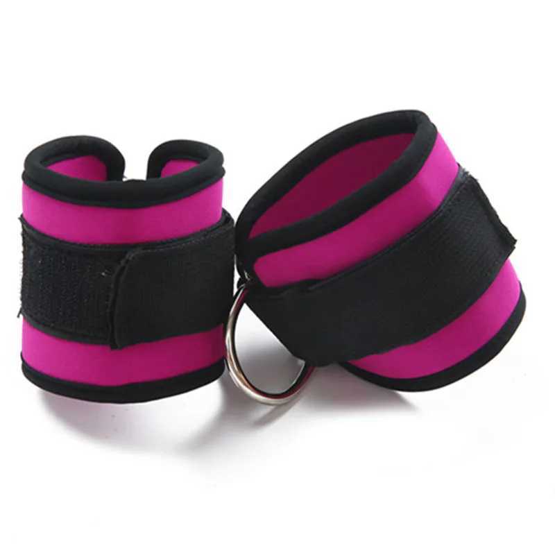 1pcs Double D-Ring Ankle Straps For Gym Workouts Glutes Legs Strength Foot Support Ankle Protector Padded For Kickbacks Y240913