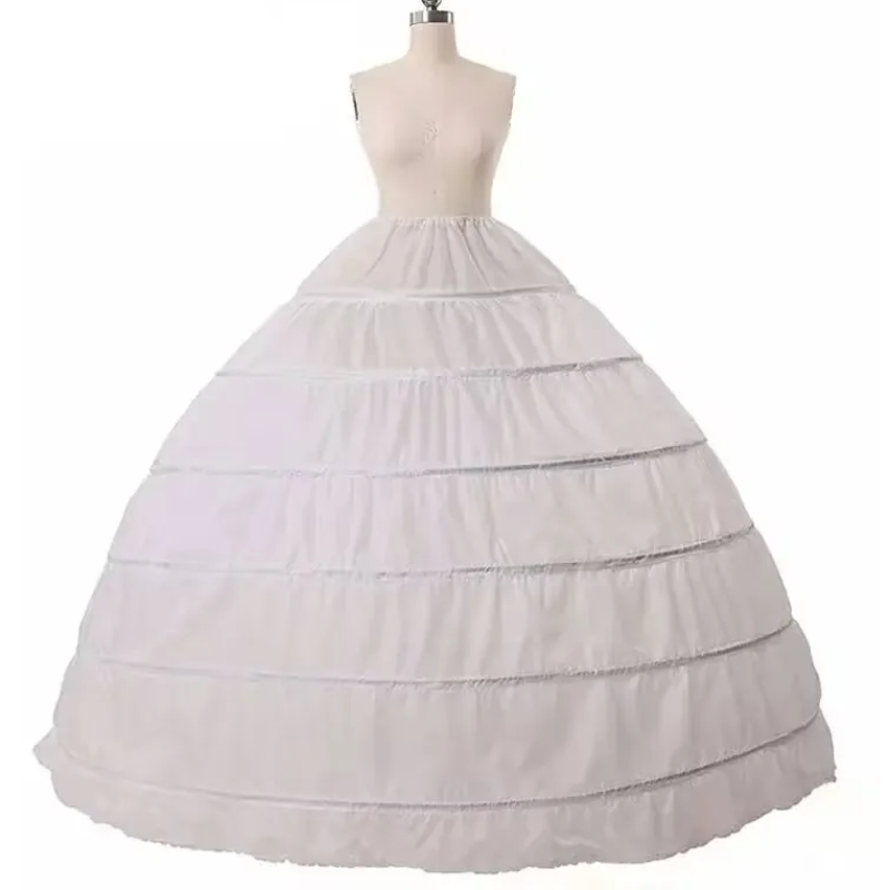 6 Hoop Petticoat Ball Gown for Bigger Quinceanera Wedding Dress Crinoline Petticoats Underskirt Bridal Accessories
