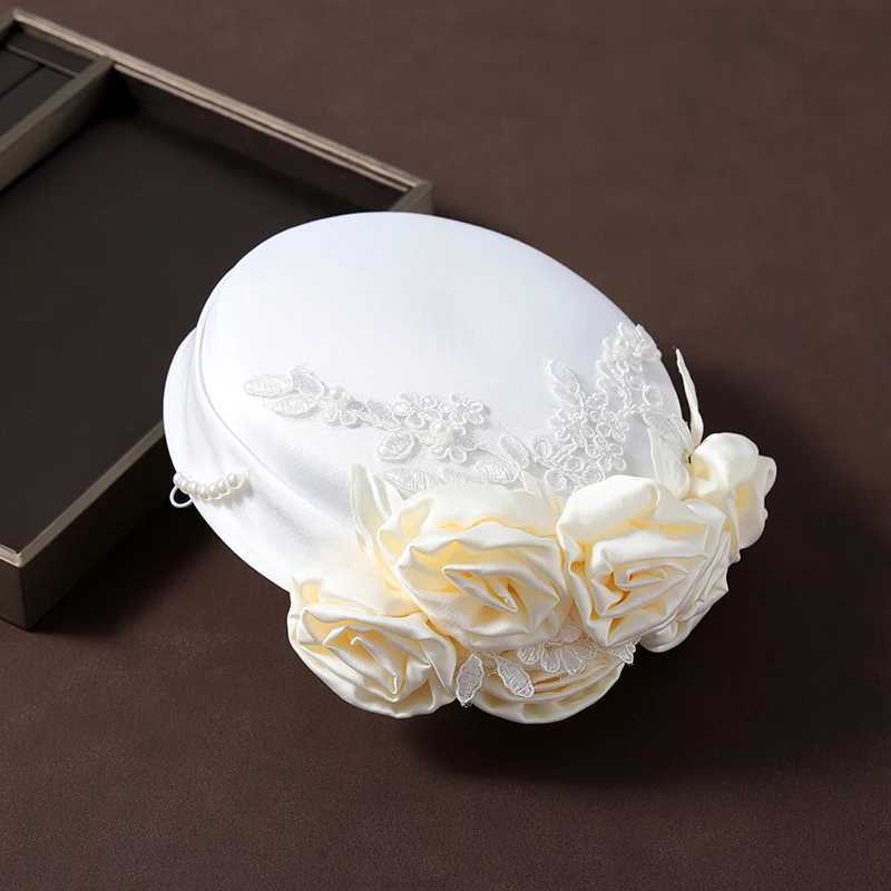 New style French Hepburn top hat bridal dress hair accessories retro travel photo wedding headdress hatX240913