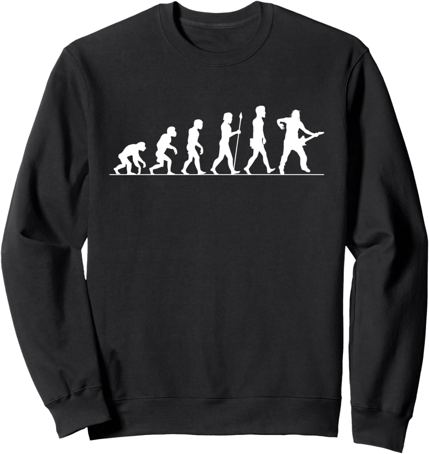 Long Sleeve Shirts for Men sweatshirt Guitar Evolution Funny Gift For Rocker Guitar Player Sweatshirt Tee Streetwear Casual tops clothes