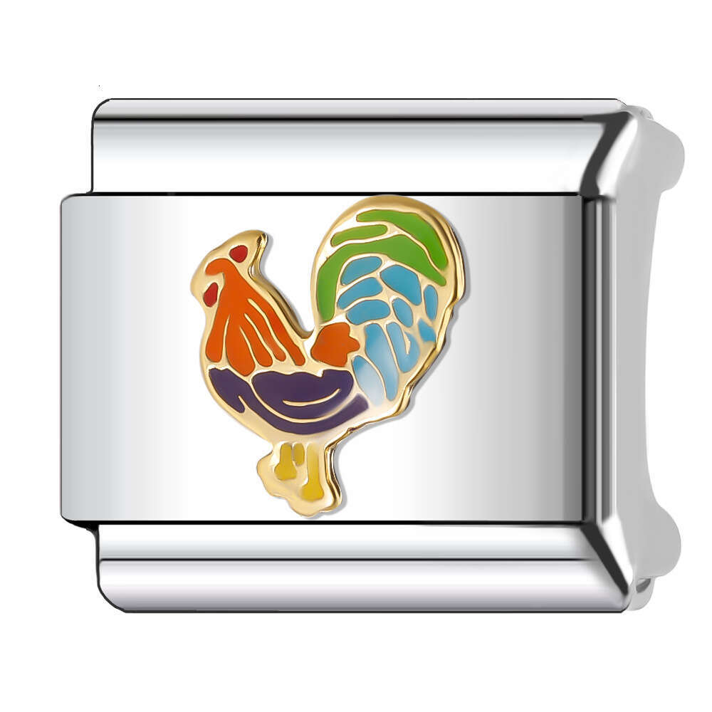 Titanium Italian charms bracelet Stainless Steel Drip Oil Free Matching Splicing DIY Combination Bracelet