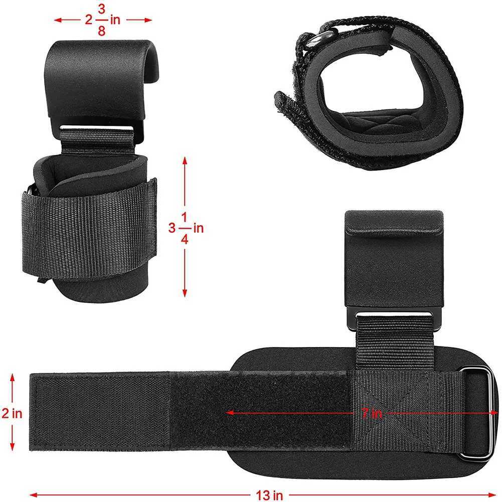 Wrist Support 2pcs Weight Lifting Hook Grips With Wrist Wraps Gym Fitness Hook Suitable For Weightlifting Pull-ups z240913