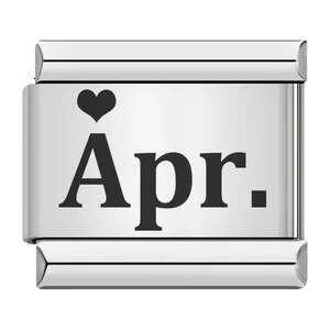 December English Simplified Pattern Italian Module Titanium Steel Laser Carving Italian Charm Links Stainless Steel Fit 9Mm Bracelet Jewelry DIY Makin